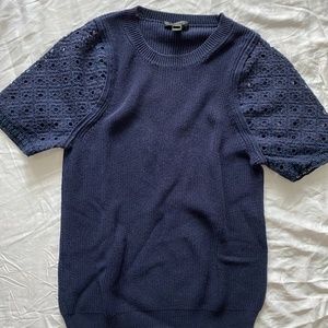 J Crew Knitted Navy Top